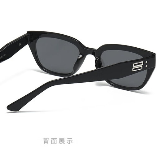 
Lekali sunglasses, sunglasses, men and women, internet celebrity retro street shot, hot girl glasses, slim round face, seaside personality, small frame photography, sunglasses [black gray film] + black box
