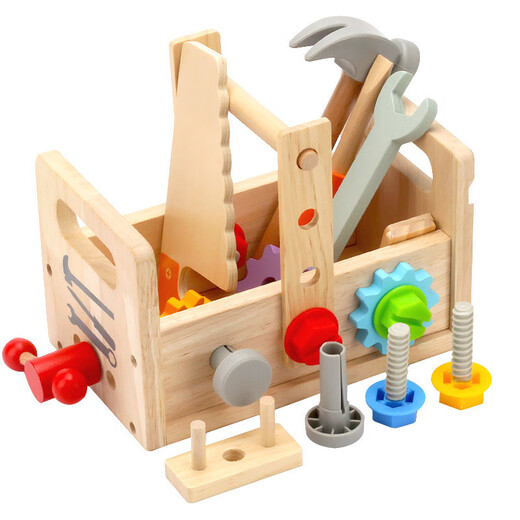 Tatanice Kinderschrauben Spielzeug Holz große Partikel Bausteine ​​Schrauben Reparaturwerkzeugkasten Junge Öffnet Scherze des Schüler Tag