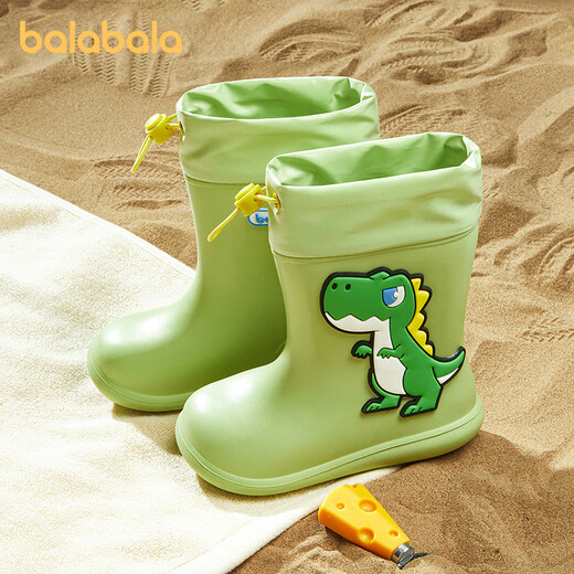 Balabala children's rain boots non-slip boy baby rain boots boy toddler outdoor water shoes men's waterproof rubber shoes cartoon cute