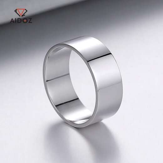 Aido diamond pt950 platinum ring men's fine platinum wide solid thick thick ring 23# 10.0-10.2g face width about 8.0mm
