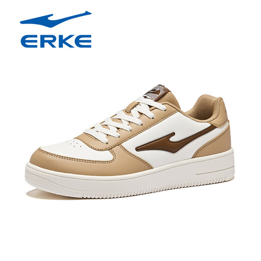Hongxing Erke Herrenschuhe Sommer Sportschuhe weiche Sohle Leichte weiße Schuhe weiße dicke Sohle Air Force One lässige Skateboardschuhe weiße Khaki 1477 43 Versandversicherung