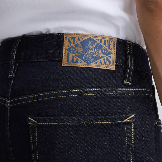 Lee Zhang Linghe endorses 25 autumn and winter new 726 straight-leg non-fading dark blue brushed men's jeans to keep warm dark blue 32