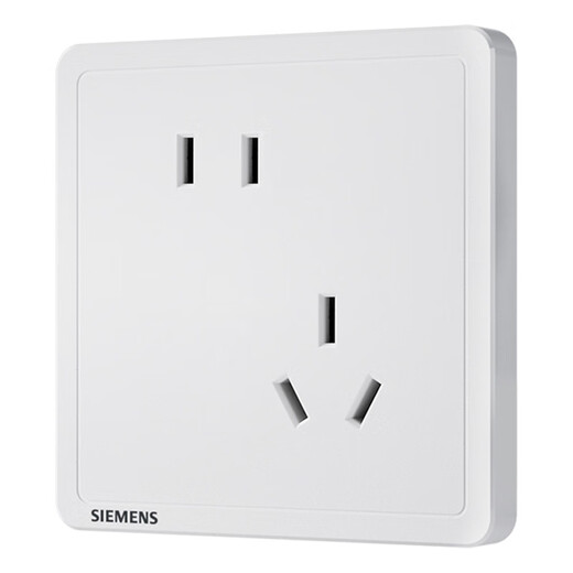Siemens (Siemens) Sockelplatte, Fünf-Loch-Stromversuche, großer Abstand, zwei bis drei Stecker-Wand-Sockel, Zhidian-Serie, elegante Weiße, falsch ausgerichtete Fünf-Leitung