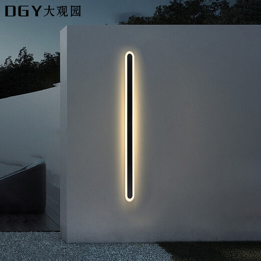 Daguanyuan (DGY) Außenweiche Wandleuchte Minimalistische Gitterlichter Wohnzimmer Hintergrund Wandleuchten Neue Leuchtstoff Lampen Zhongshan Lampe 003o 9227-170 cm-neutrales Licht