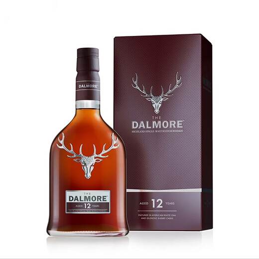 大摩（DALMORE）12年 苏格兰单一麦芽威士忌 洋酒 700ml