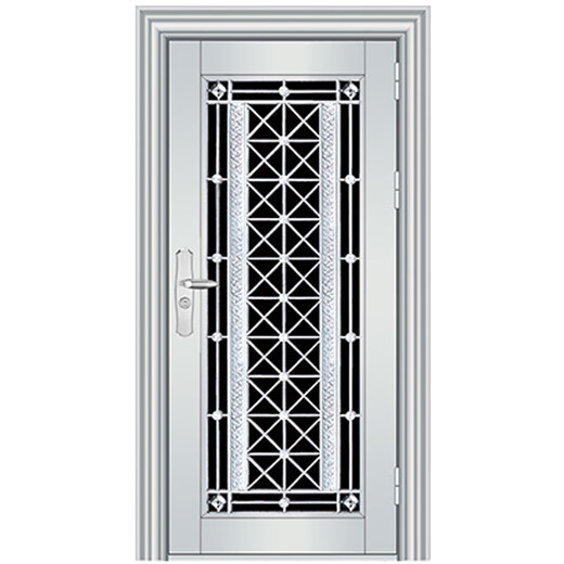 JRB Jiaruibao 304 дверь из нержавеющей стали, одна дверь, наружная роскошная противоугонная дверь для дома, сельский вход, балкон, стеклянная входная дверь, стиль одной двери 1