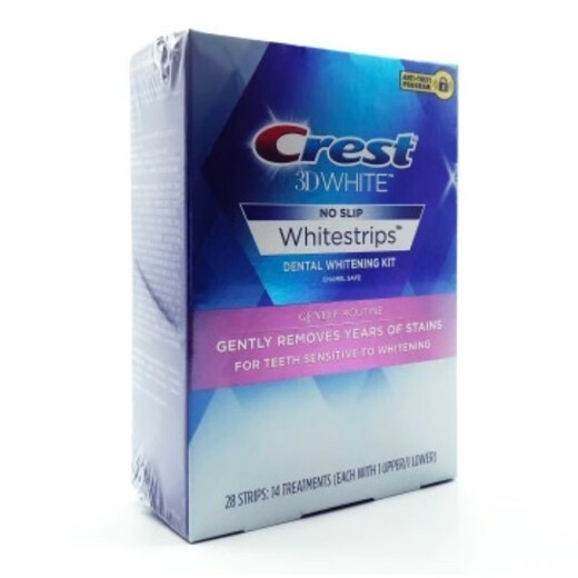 Crest Hong Kong version imported Crest teeth stickers shine white 28 pieces of teeth yellow tea stains 3d bright white gentle glue whitening teeth 14 pairs (28 pieces)