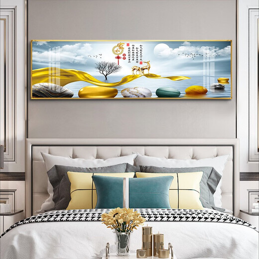 MO Peinture Lulin moderne Décoration de chambre à coucher simple moderne peinture chaude romantique peinture hôtel hôtel b & b chambre peinture peinture de fond peinture mur