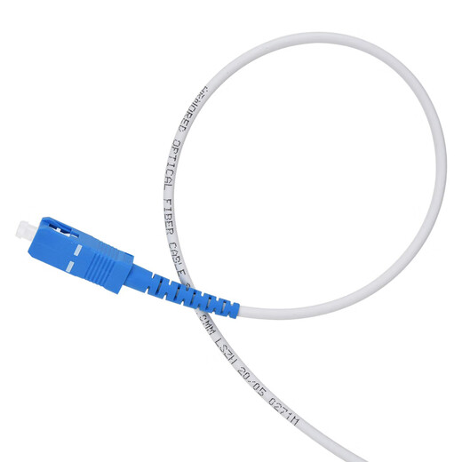 Fibre en cuir recommandée 1 CORE 2 VIRE ACIER Câble optique de fibre de cuir intérieure avec connecteur SC Mode Opérateur à noyau unique Cable d'extension de chat optique blanc 10 mètres CKJX-1H10S