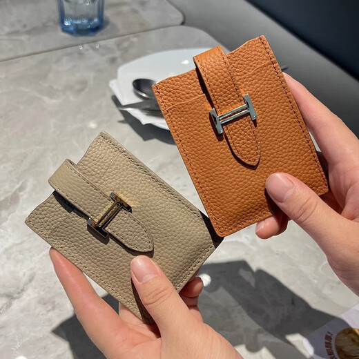 Montberska Bag Pull-out Multi-Card-ID-Karten-Karten-Kartentasche mit großer Kapazitäts-ID-Kartenkarte Set kleiner Ultra-Dünn-Kartenclip grau [Draw-out 6 Card Slots]