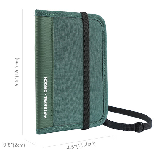 Bonayun Travel Document Pack Passport Pack Rfid Anti-theft Pincel portátil Packing de boletos cortos Verdes