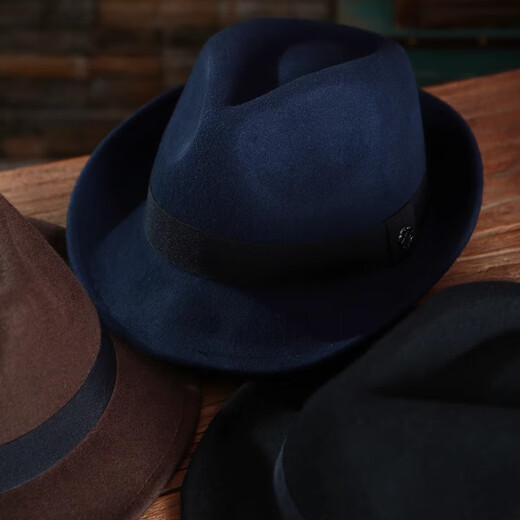 Ofandi Top-Hut Herbst und Winter Little British Gentleman Hut Pure Woll Casual Tweed Filz Hut mit kleinem Rand mittleren Alters und älteren Jazz-Hut klassisches schwarzes XL (60-62 cm geeignet für einen extra großen Kopfumfang geeignet