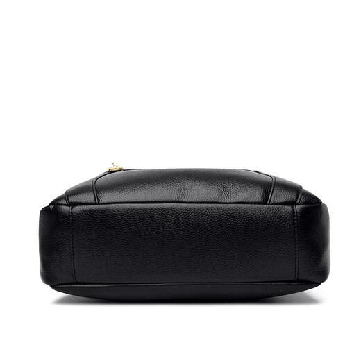 XUEAIDAISHU (XUEAIDAISHU) Women's Genuine Leather Shoulder Bag 2025 New Middle-aged and Old Mother Bag 40 Years Old 50 Women's Bag Crossbody Bag 60 Mother Gift Black Gift Box + Gift Bag + Hand Bag Card Holder