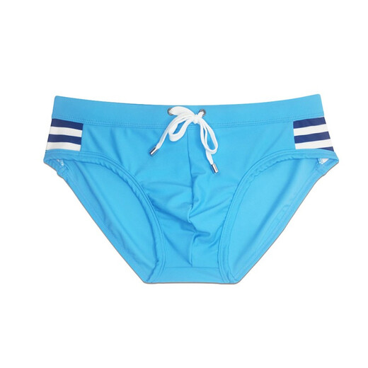 UXH boys' briefs, color-blocked, polyester, spandex, elastic fabric, tethered, adjustable, close-fitting fabric, comfortable beach surfing wear, dark blue XL