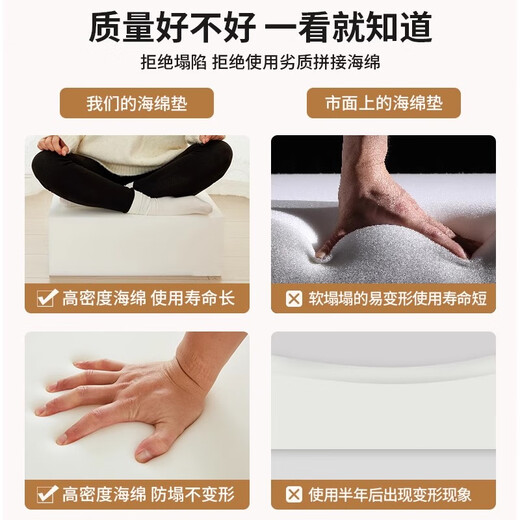 Yanjieyun High Density Sponge Cushion Sofa Cushion Cushion Universal for All Seasons 60D Customizable Bay Window Cushion Window Sill Cushion Summer 60D Ultra-High Density Sponge High Hardness and No Collapse 10cm*10cm Please give customer service a quote for customized photos