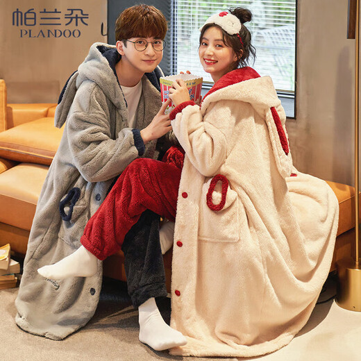 PALANDO CORAL TOOD COUPLE PAJAMAS POUR LES FEMMES EN AUTOMNEMENT ET HIVER LONG LONGES PAILONS DE NUITS MENSE MENSE COUPLE MECIL
