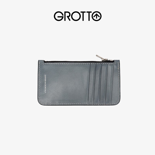 GROTTO Classic Arrow Mark Genuine Leather Light Luxury Simple Multi-Slot Card Holder Card Holder New Year Gift Elephant Gray