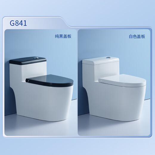 Gote (GOTE) German bathroom toilet household super whirlpool toilet large pipe strong flush anti-odor water-saving toilet [G841] 5-hole super whirlpool (white cover) 305/300mm