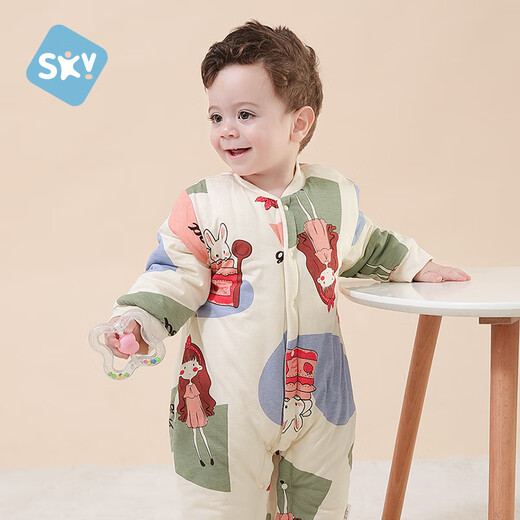 Shubeiyi baby clothes newborn jumpsuit one-year-old baby clothespin cotton New Year festive clothes romper rabbit 73