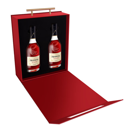 轩尼诗（Hennessy）VSOP 干邑白兰地 法国进口洋酒双支礼盒装 500ml*2 