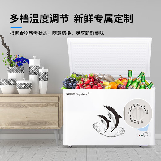 荣事达688商用家用卧式大冷柜大容量 冷藏冷冻转换冰柜商用小型单温冰箱全冷冻柜 一级能效 【一级能效 节能低霜】330升单温