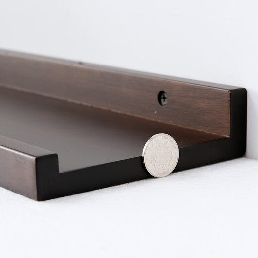 Aibiju solid wood partition wall storage rack wall punch-free one-word shelf storage rack 30*15CM