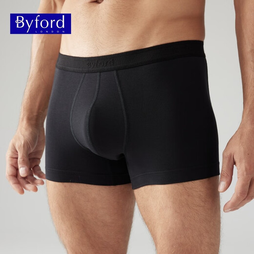 BYFORD Men's Boxer Underwear Comfortable EUC Cotton Stretch Boxer Mid-waist Men's Pants Shorts Red Gift MW718/719 MW718 Red 1 M