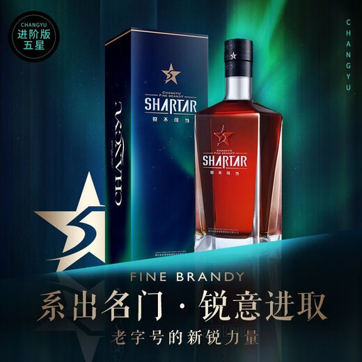 张裕张裕新锐五星白兰地500ml单只礼盒装 年货送礼 500mL 1盒