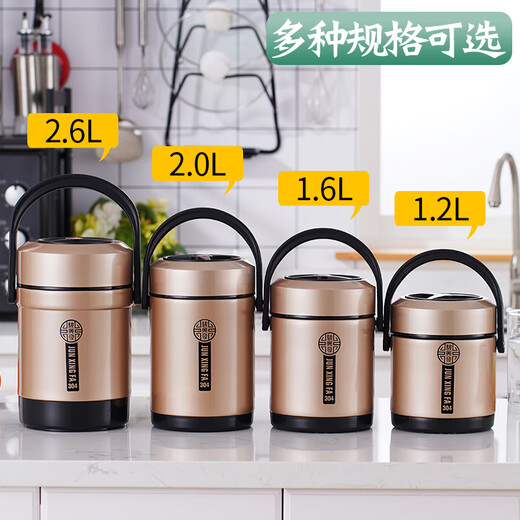 VIERUODIS Germany imported quality 304 stainless steel vacuum insulation box for students and office workers to bring rice, large capacity and extra long 12/24 steel color two layers 304 Collection + 1.2L