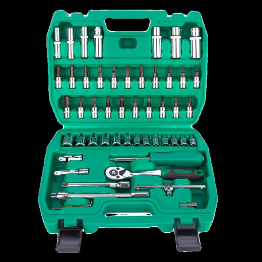 Auto repair tool set, socket wrench, ratchet repair combination, household car repair tool box, multi-functional Xiaofei 12809 new 46-piece 72-tooth socket wrench set