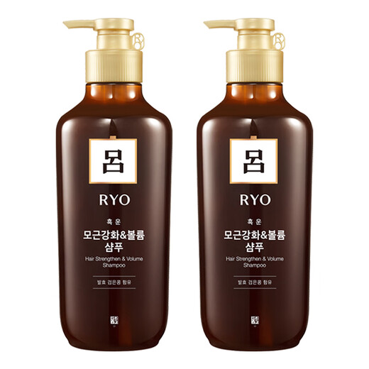 Ryo Brown Lyu Shampoo 550ml*2 Fuerte, nutritivo, fuerte y sólido cabello, anti-loss, amore importado de Corea