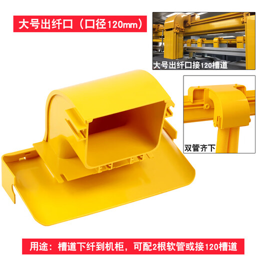 Fiber optic trough outlet under the pigtail trough, movable outlet in the machine room, trough fiber jumper wiring outlet, 120mm large fiber outlet