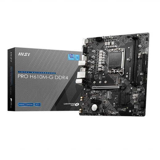 MSI (MSI) H610M/B760M mit Intel CPU-Set Motherboard H610M-G DDR4 (unterstützt ARGB) i3 12100 Lose Chips