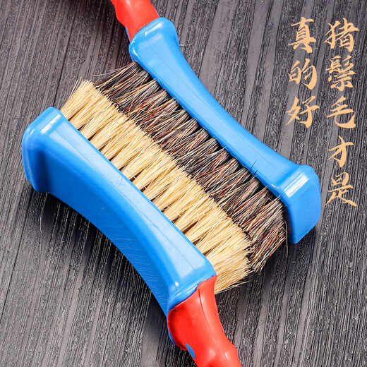 Daiyan pig bristle play brush walnut special long handle non-shedding soft and hard bristle nano brush Rudraksha bracelet cleaning silicone handle bristle brush three-piece set