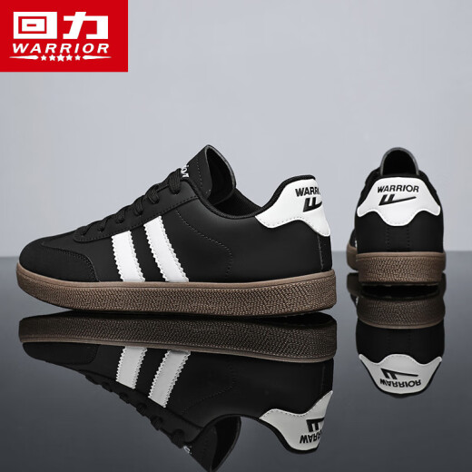 Zapatos para hombres Warrior Autumn Autumn Breathable informal Sports Shoes Retro Shoe Retro Forrest Gump Shoes 0053 Blanco y negro 41
