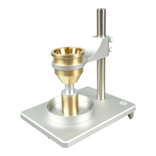 Renjuyi Hall flow meter metal powder fluidity flow rate test measuring instrument powder bulk density detector Hall flow meter (2 brass funnels)