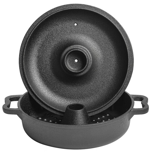 Kangzhiban roasted sweet potato device roasted sweet potato pot roasted sweet potato potato chestnut corn household cast iron pot double hole 25 cm grate clip tin foil gloves