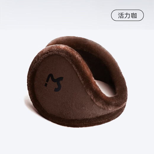 Di Shulan's new thickened plush warm earmuffs for winter men's ear protection and ear warmers solid color student anti-cold back-worn earmuffs plus velvet style - Yao Ye Black