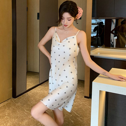 Modal Pyjamas für Frauen 2025 Sommer Neue Ice Seide Cool Sling Nighthot für Frauen Vest sexy Sommer süße Heimkleidung Am11949 L