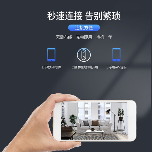 
HiLEME small wireless camera mobile phone remote high definition night vision 360 panoramic monitor home 4g camera indoor outdoor plug-in network home battery camera [128G card] remote switch + upgrade wifi white version