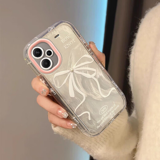 Die beste Wahl eignet sich für Redmi Note13 Mobiltelefone Hülle Federn Cream Girl Heart Pearl Bow Full-include Redmi Note12pro Silicon Note12 Mobile Handy Case Note13pro+ Federcreme-Shell-transparent-bs3884 White Bow Honor X50