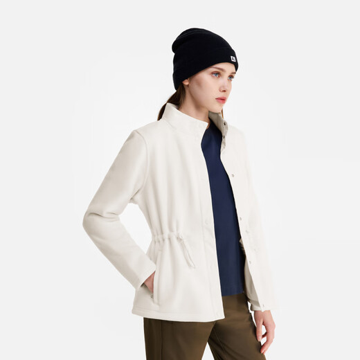 
AIGLE Aigao Fleece Clothes POLARTEC Thickened Warm Windproof Fleece Clothes Women Pink White AZ653 36 (160/84A)