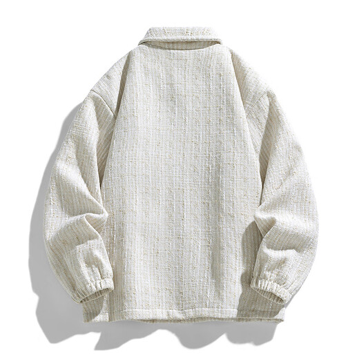 WYBT official brand jacket men's lapel casual top trendy brand handsome little fragrant style jacket cotton thickened couple wear blue XL (120-140Jin Jin equals 0.5 kg)