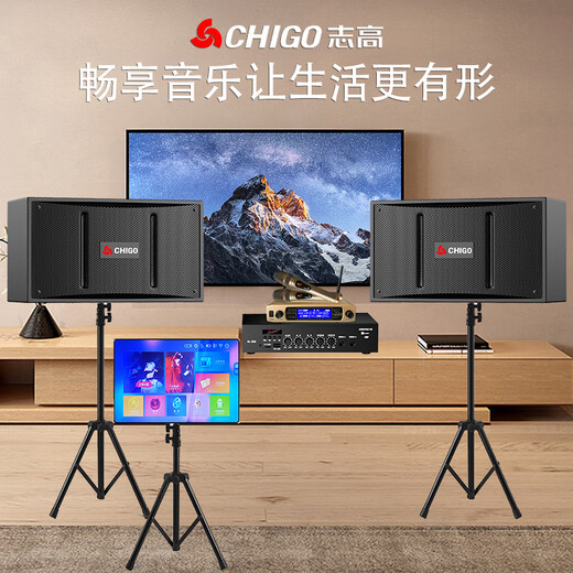 Chigo KTV-Kartenbeutel-Lautsprecherverstärker All-in-One-Heimkino Heavy Bass Smart Audio Karaoke Voller Karaoke-TV-Kartenbeutel + Verstärker + Geschenktüte