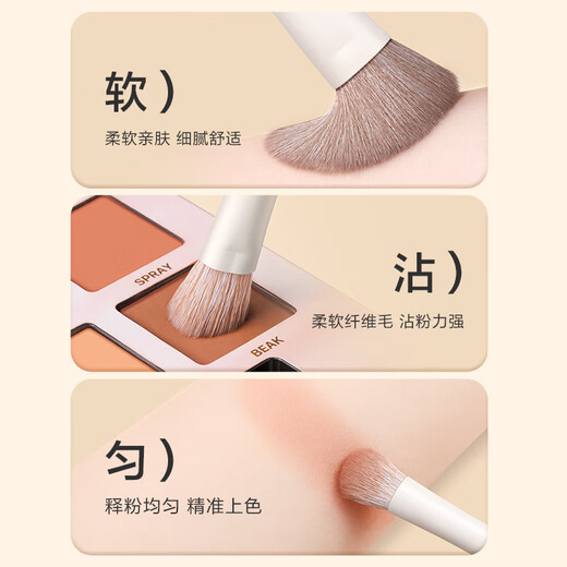 Oeiez makeup brushes, a full set of loose powder brushes, eye shadow brushes, high-gloss makeup brushes, no powder, soft-bristled beginner makeup brushes, 7 pieces