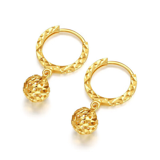 Liuguifu Jewelry Yellow 18K Gold Earrings Hydrangea Fashion Stud Earrings for Women EK0200019