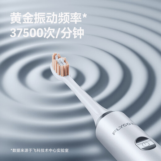 FLYCO electric toothbrush adult soft-bristled household birthday confession holiday gift for boyfriend and girlfriend FT7205 Haoyue White 2 brush heads in total
