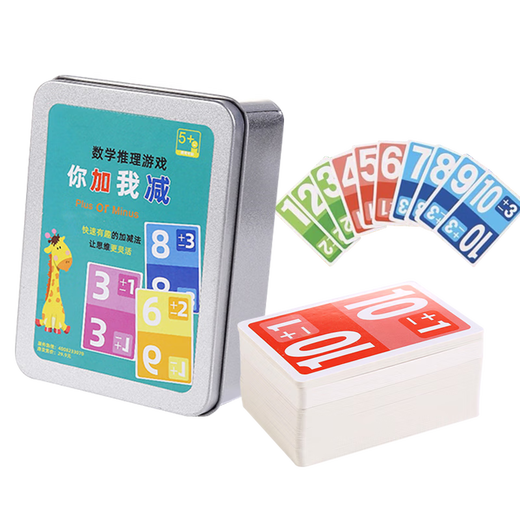Muzhou Fun Mathematics Game Denkweise Trainingskarte Kinderzahl Addition und Subtraktionskarten Sie fügen mir Subtraktionskarten Toys Sie hinzu. Subtraktionskarten 90 Iron Box Pack