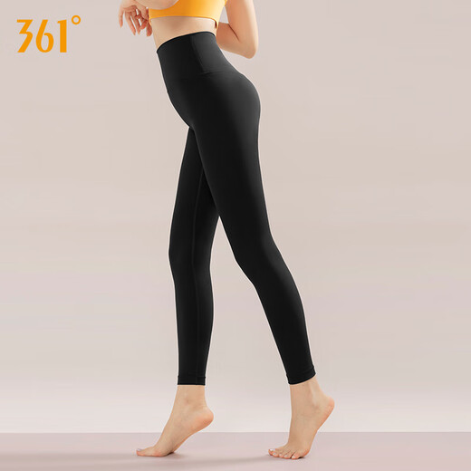 361 Pantalones de yoga para mujeres Nuevos estilos para mujeres que usan polalas de elevación de vientre de cintura alta para mujeres pantalones de tiburón para mujeres que corren deportes otoño otoño negro (689) l