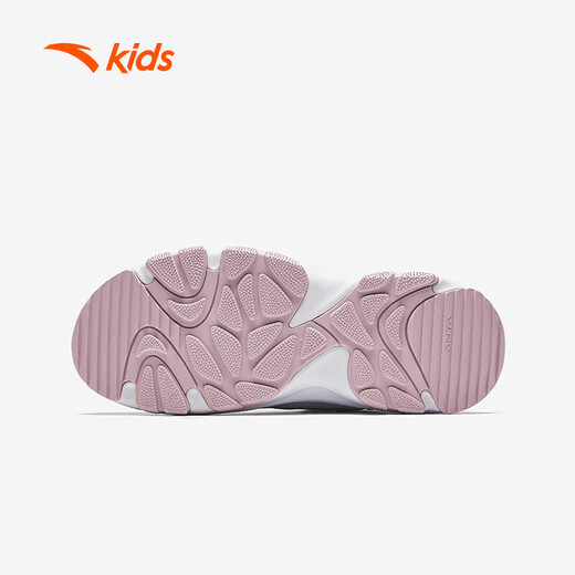 ANTA Children's Sports Shoes Girls' Shoes 2024 Autumn Warm Big Girls Knob Buckle Velvet Thick Sole Anti-Ski Boots Ridge Black/White/Gray Purple 6932-7 33 Size